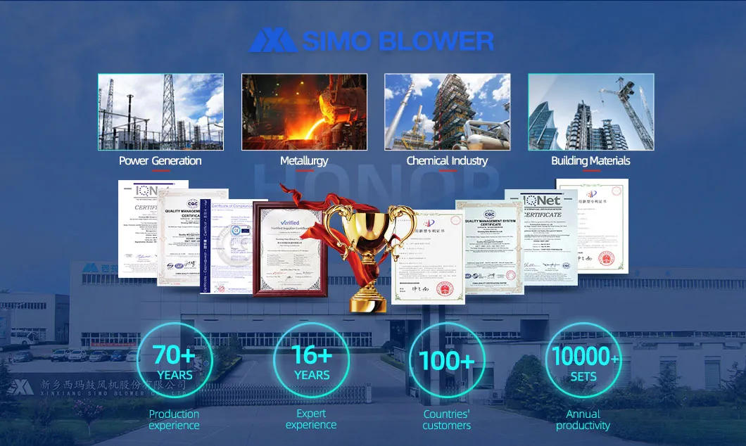 75kw 가변 주파수 방폭 모터 고압 원심 송풍기 2